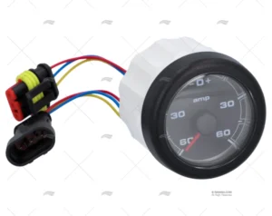 AMPERIMETRO OL  60A 12/24V 52mm NEGRO