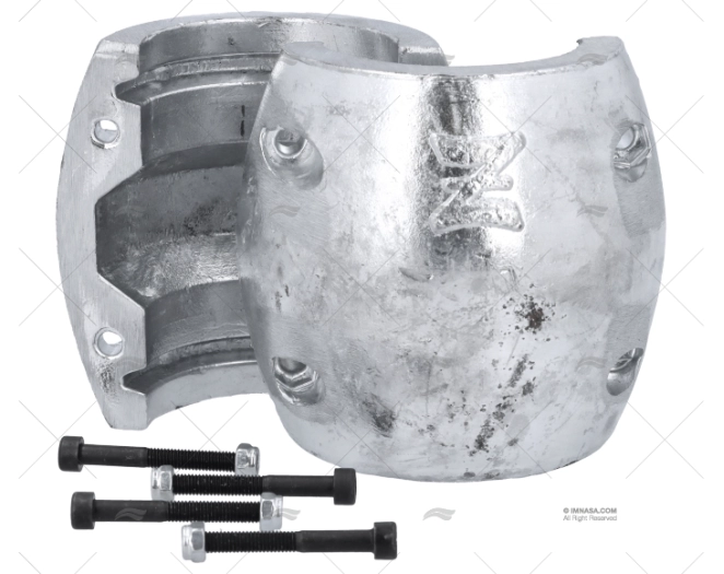 ANODO ZINC COLLARIN 60mm - 2"3/8 ZINETI - Imagen 2