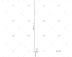 ANTENA VHF 1.00MT 3dB INOX SCOUT ANTENA VHF 1.00MT 3dB INOX SCOUT