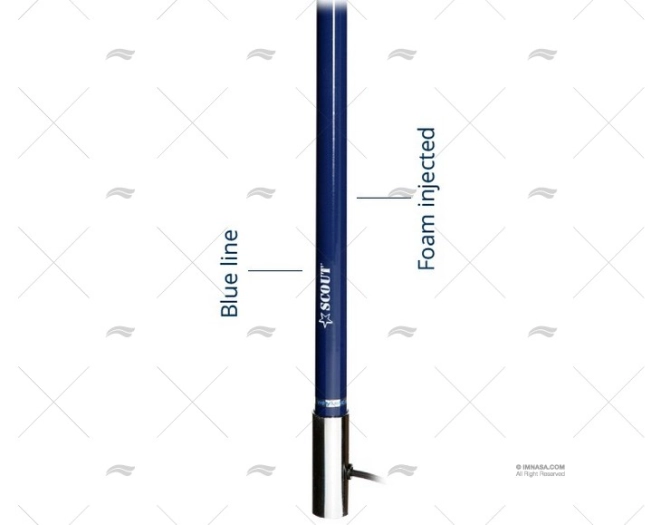 ANTENA VHF 2.40MT 3dB AZUL SCOUT - Imagen 2