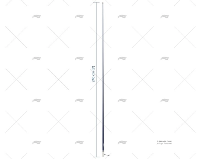 ANTENA VHF 2.40MT 3dB AZUL SCOUT ANTENA VHF 2.40MT 3dB AZUL SCOUT