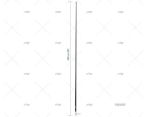 ANTENA VHF 2.40MT 6dB NEGRA SCOUT ANTENA VHF 2.40MT 6dB NEGRA SCOUT