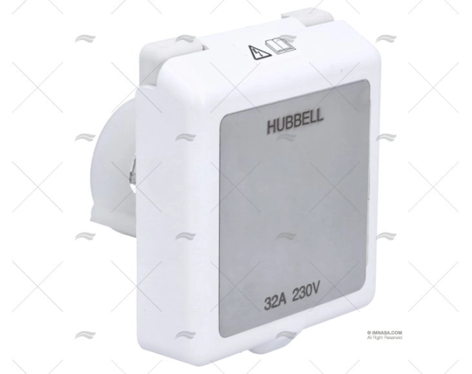 BASE ELEC POPA 32A 2+T HUBBELL PVC 230 - Imagen 2