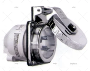 BASE ELEC POPA  50A 3+T HUBBELL INOX