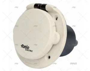 BASE TOMA DE PUERTO CE PVC 16A/250V BLAN RATIO ELECTRIC