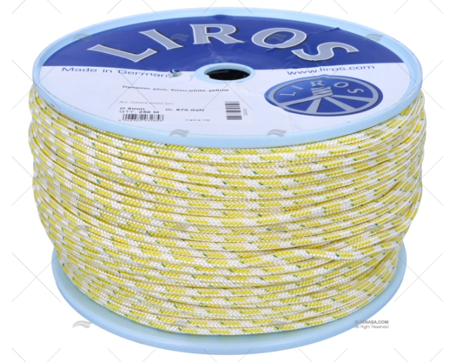 CABO DYNAMIC PLUS 05mm BLANCO/AMAR 250m LIROS CABO DYNAMIC PLUS 05mm BLANCO/AMAR 250m LIROS