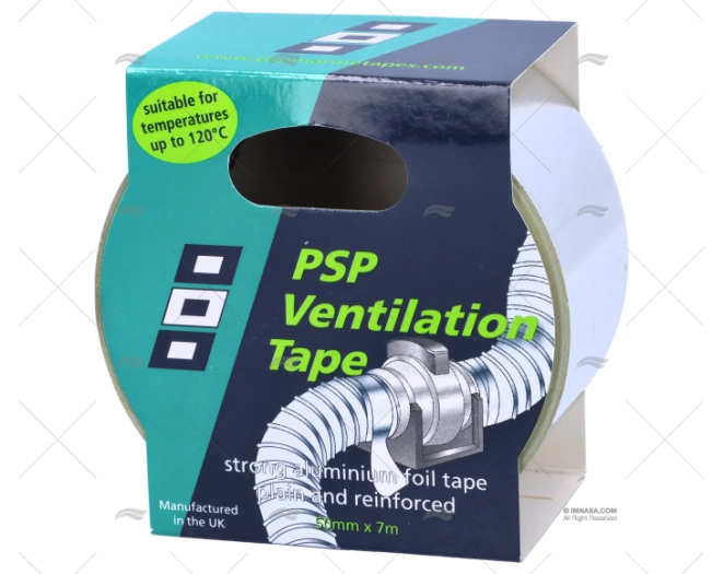 CINTA P/TUBO VENTIL. PLATA ALU 50mm x 7m PSP TAPES CINTA P/TUBO VENTIL. PLATA ALU 50mm x 7m PSP TAPES