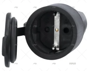 CLAVIJA ELEC. GOMA HEMBRA NEGRA 3PIN IP4 CLAVIJA ELEC. GOMA HEMBRA NEGRA 3PIN IP4