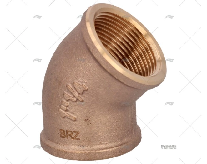 CODO BRONCE H-H 45º 1″1/4 GUIDI CODO BRONCE H-H 45º 1″1/4 GUIDI