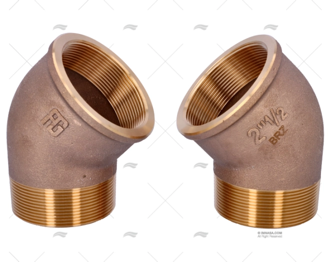 CODO BRONCE M-H 45º 2″1/2 GUIDI (2) CODO BRONCE M-H 45º 2″1/2 GUIDI (2)