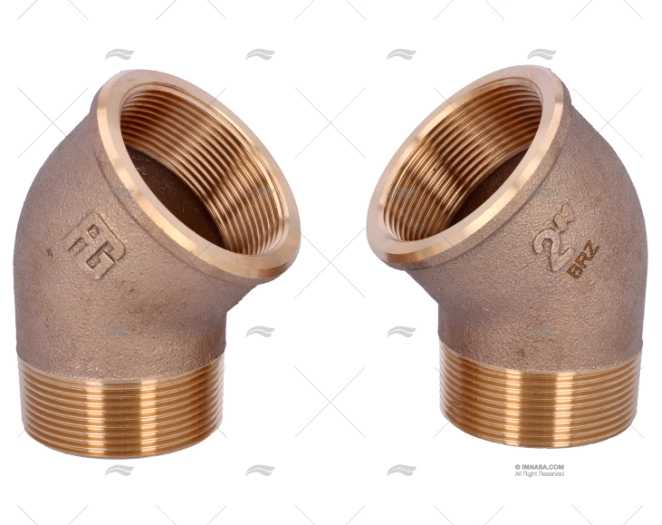 CODO BRONCE M-H 45º 2″ GUIDI (2) CODO BRONCE M-H 45º 2″ GUIDI (2)