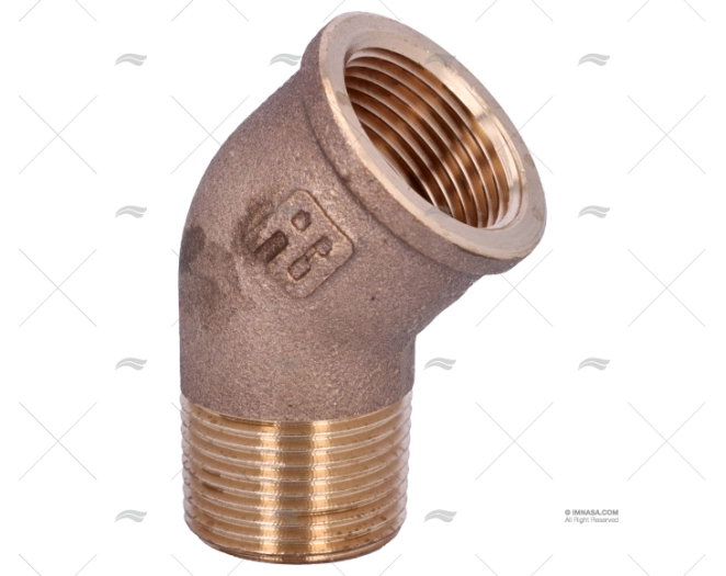 CODO BRONCE M-H 45º 3/4″ GUIDI CODO BRONCE M-H 45º 3/4″ GUIDI