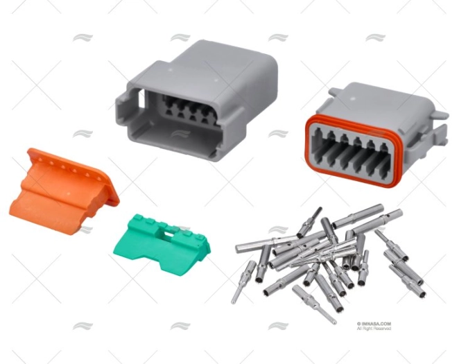 CONECTOR MACHO & HEMBRA DT 12 PINS IP67 CONECTOR MACHO & HEMBRA DT 12 PINS IP67