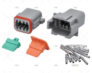 CONECTOR MACHO & HEMBRA DT 8 PINS IP67 (