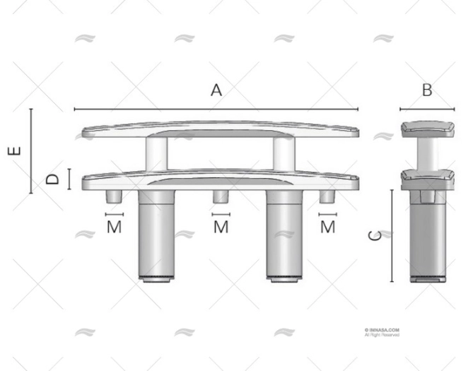 CORNAMUSA ESCAMOTEABLE CG 260 X 50 mm FORESTI SUARDI - Imagen 2