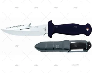 CUCHILLO DIVING C/FUNDA NEG 22,5-H12cm MAC COLTELLERIE