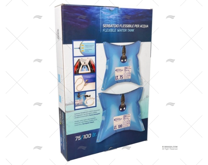 DEPOSITO AGUA 100L FLEXIBLE RECTANGULAR - Imagen 2