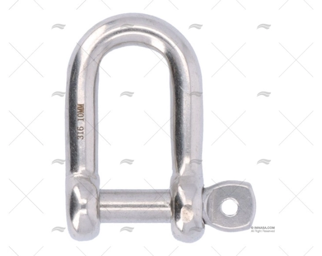GRILLETE RECTO INOX C/EJE IMPERDIBL 10mm GRILLETE RECTO INOX C/EJE IMPERDIBL 10mm