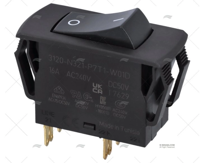 INTERRUPTOR BIPOLAR 16A 3120 E-T-A - Imagen 2
