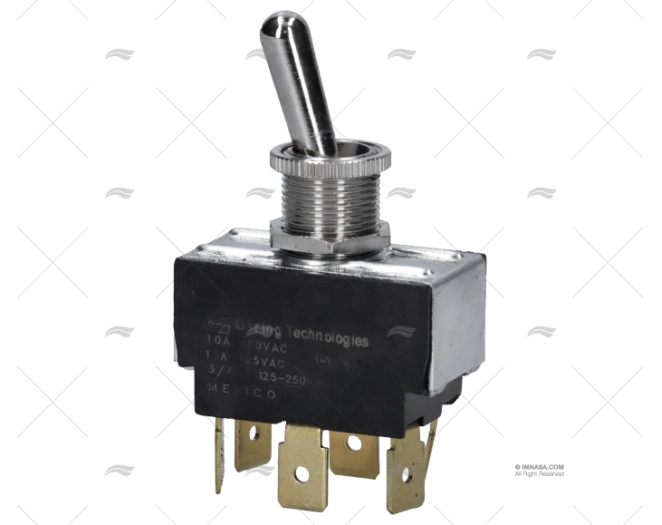 INTERRUPTOR ON/OFF/ON CON 6 TERMINALES CARLINGSWITCH INTERRUPTOR ON/OFF/ON CON 6 TERMINALES CARLINGSWITCH
