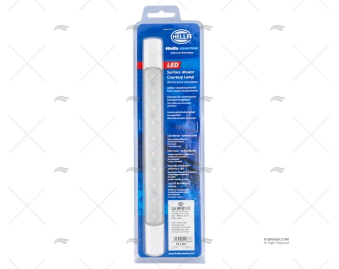 LUZ CORTESIA LED 24V BLANCO CALIENTE HELLA MARINE - Imagen 2