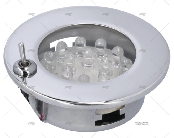 LUZ LED 70mm CROMADO C/INT LUZ LED 70mm CROMADO C/INT