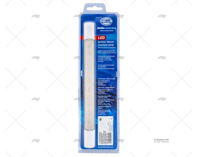 LUZ REGLETA S/INTER 12V BLANCO CALIENTE HELLA MARINE - Imagen 2