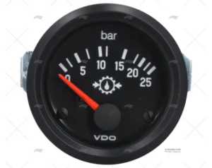 MANOMETRO VDO INT 25BAR 12V 52mm VDO MANOMETRO VDO INT 25BAR 12V 52mm VDO