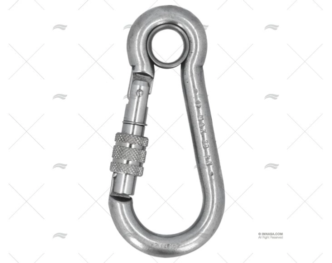 MOSQUETON CON OJO 120mm INOX ROSCA KONG MOSQUETON CON OJO 120mm INOX ROSCA KONG