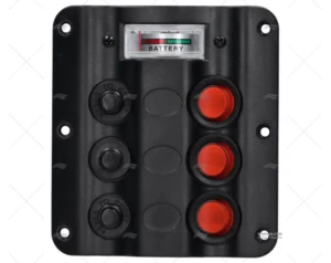 PANEL CONTROL 3P + VOLTIMETRO LED 12V PANEL CONTROL 3P + VOLTIMETRO LED 12V