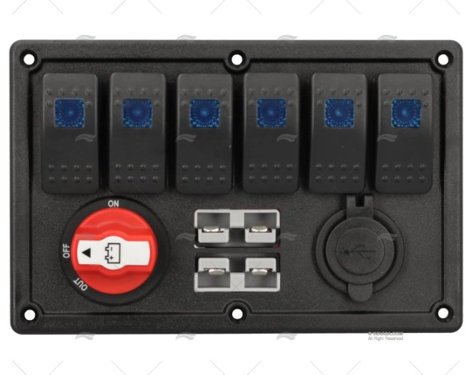 PANEL HORIZONT.x6 USB 100A 90x115mm PANEL HORIZONT.x6 USB 100A 90x115mm