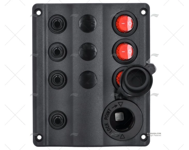 PANEL INT. 12V LED C/TOMA MECHERO - Imagen 2