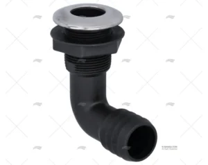 PASACASCO EN ABS C/TAPA INOX 90º 1 1/2″