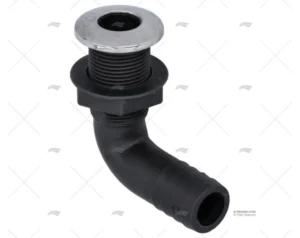 PASACASCO EN ABS C/TAPA INOX 90º 1 1/8″