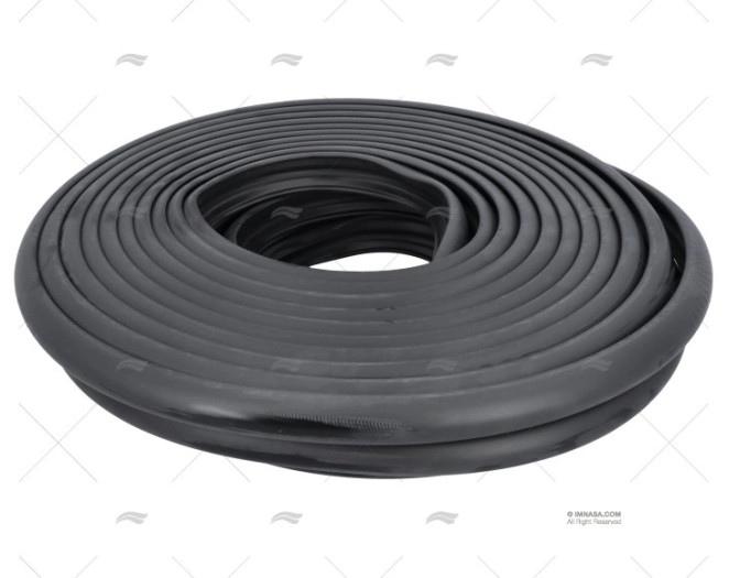 PERFIL PVC RADIAL R 30 NEGRO 1 x 24mt TESSILMARE - Imagen 2