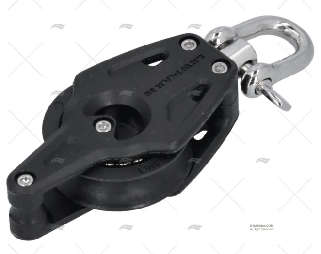 POLEA 30mm CON ARRAIGO NEGRA LEWMAR POLEA 30mm CON ARRAIGO NEGRA LEWMAR