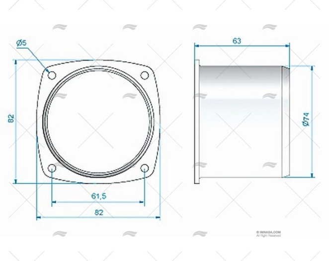REJILLA INOX 316 82 X 82 mm ROCA MARIN EQUIPMENT - Imagen 2