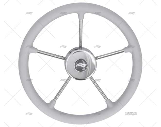 RUEDA TIMON 350mm 5R POLI.GRIS/INOX RIVIERA RUEDA TIMON 350mm 5R POLI.GRIS/INOX RIVIERA