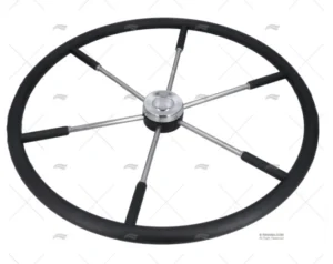 RUEDA TIMON 800mm 6R POLI.NEGRO/INOX SAVORETTI ARMANDO RUEDA TIMON 800mm 6R POLI.NEGRO/INOX SAVORETTI ARMANDO