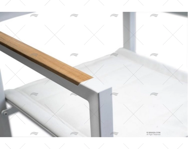 SILLA DIRECTOR CUADRADA DE ALUMINIO BLAN ARC MARINE - Imagen 2