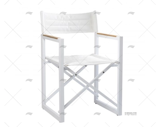 SILLA DIRECTOR CUADRADA DE ALUMINIO BLAN ARC MARINE SILLA DIRECTOR CUADRADA DE ALUMINIO BLAN ARC MARINE