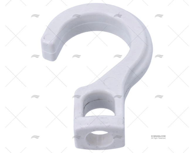 SOPORTE GANCHO NYLON BLANCO 25mm SOPORTE GANCHO NYLON BLANCO 25mm