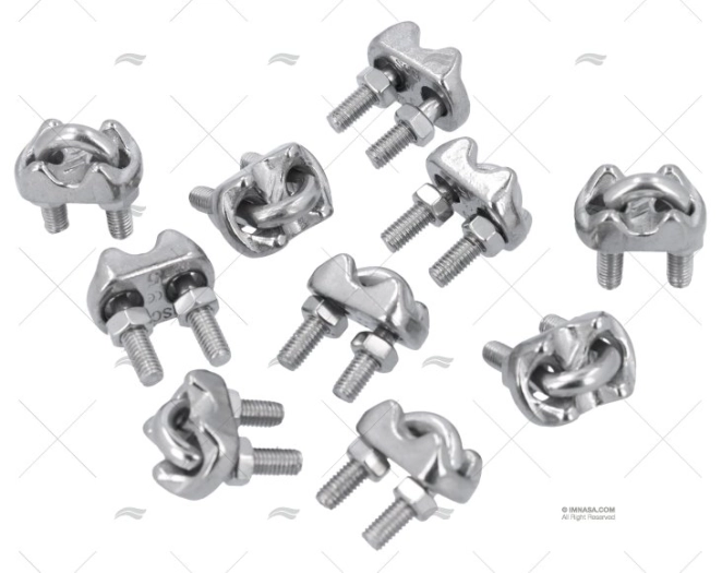 SUJETACABLES INOX 5mm (10u) SUJETACABLES INOX 5mm (10u)