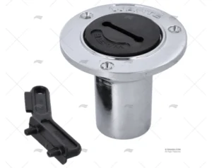 TAPON WASTE 38mm LATON CROMADO/NEGRO PERKO TAPON WASTE 38mm LATON CROMADO/NEGRO PERKO