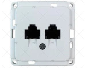 TOMA TELEFONO 2×8 VIAS BLANCA