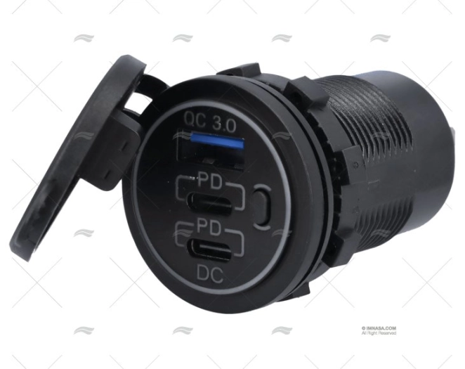 TOMA USB CARGA RAPIDA TIPO A/C 3 C/LED TOMA USB CARGA RAPIDA TIPO A/C 3 C/LED