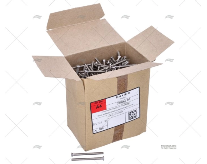 TORNILLO DIN966 A4 4×50 (500) TORNILLO DIN966 A4 4×50 (500)