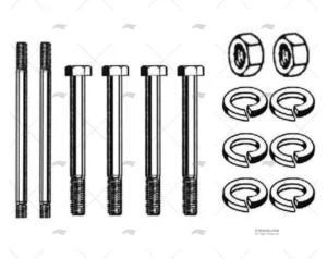 TORNILLO Y TUERCA COLECTOR MERC 153 CI BARR MARINE
