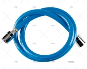 TUBO DUCHA 0,75m AZUL INOX G1/2″-G1/2″
