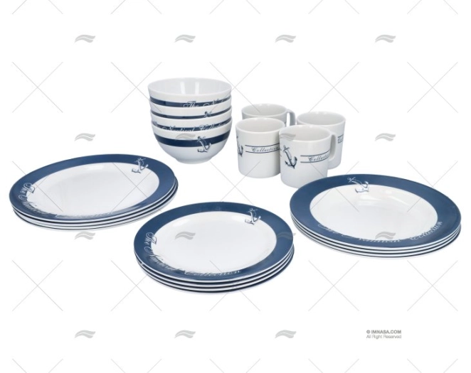 VAJILLA COMPLETA 20 PCS NAUTICA - Imagen 2